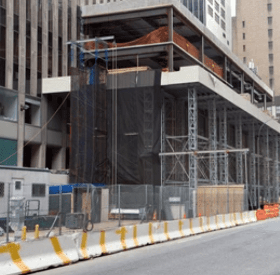 Office Trailer in Construction Zone